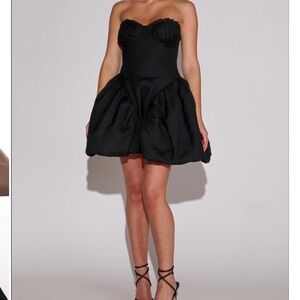 The Wolf Gang x Anthropologie Elegant Black Strapless Dress